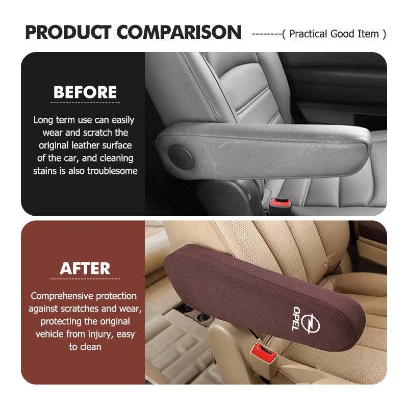 Car Seat Side Armrest Cushion Dust-proof Pad Protective Cover For Opel Vectra Zafira Meriva Mokka Grandland Vivaro Antara