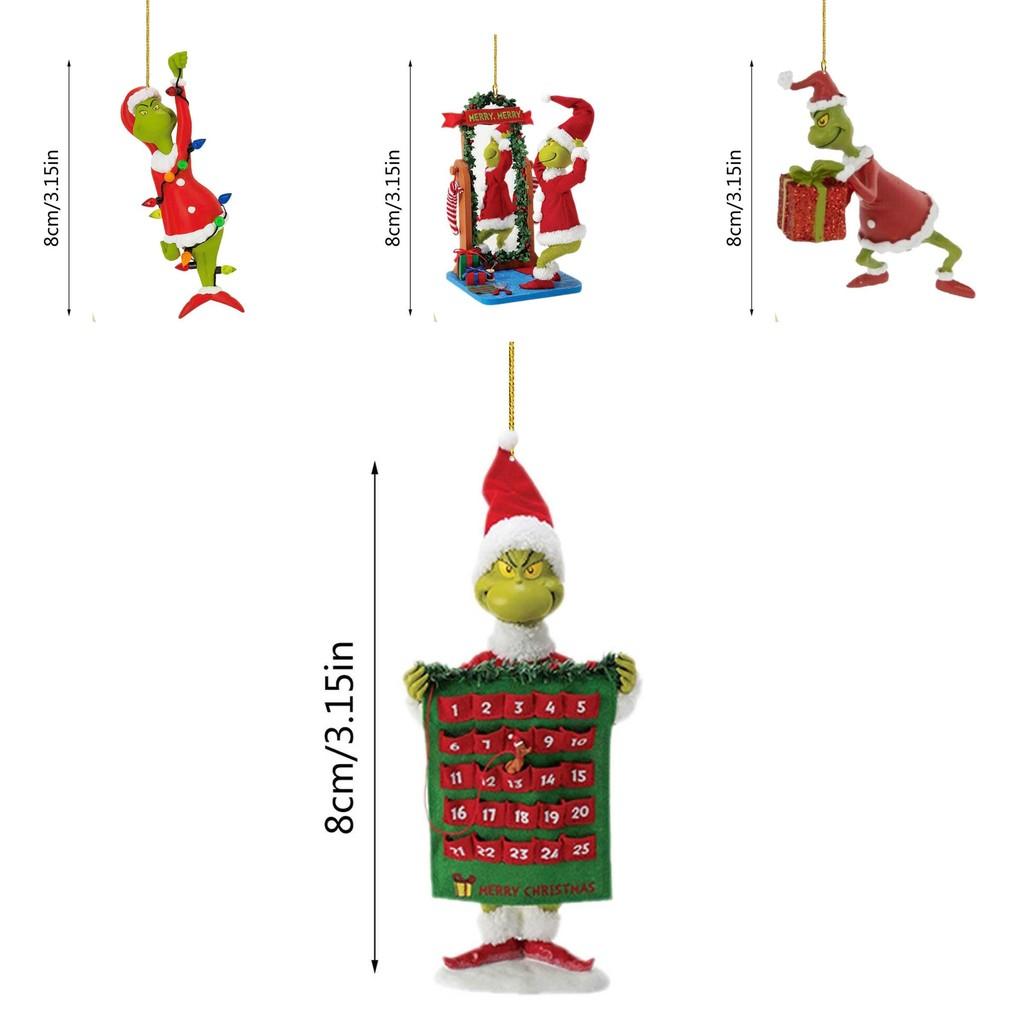 Fun And Colorful Grinch Acrylic Christmas Tree Hanging Ornament For Car Decoration