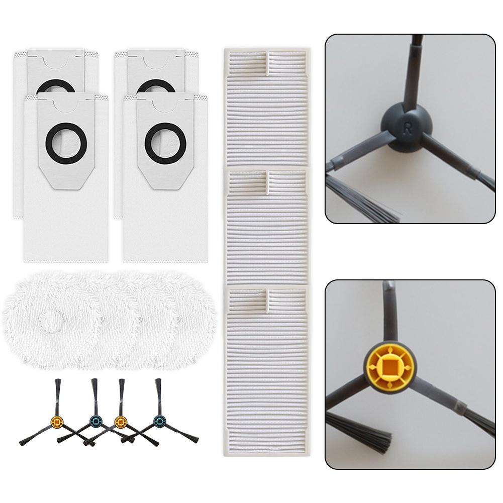 Vacuum Cleaning Accessory Pack for Midea V12 Filters Mop Cloths Dust Bags and Side Brushes for Reliable Service