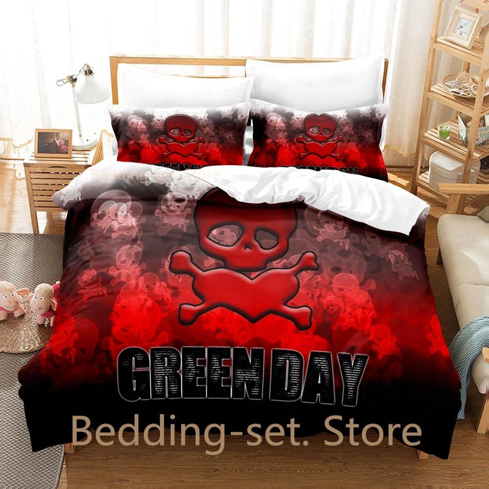 Hip Hop Gren Day AMERICAN IDIOT Beding Set Single Twin Ful Quen King-Sized Dimensionsd Dimensions Bed Linen Set Adult People Kid Bedrom Duvetcover