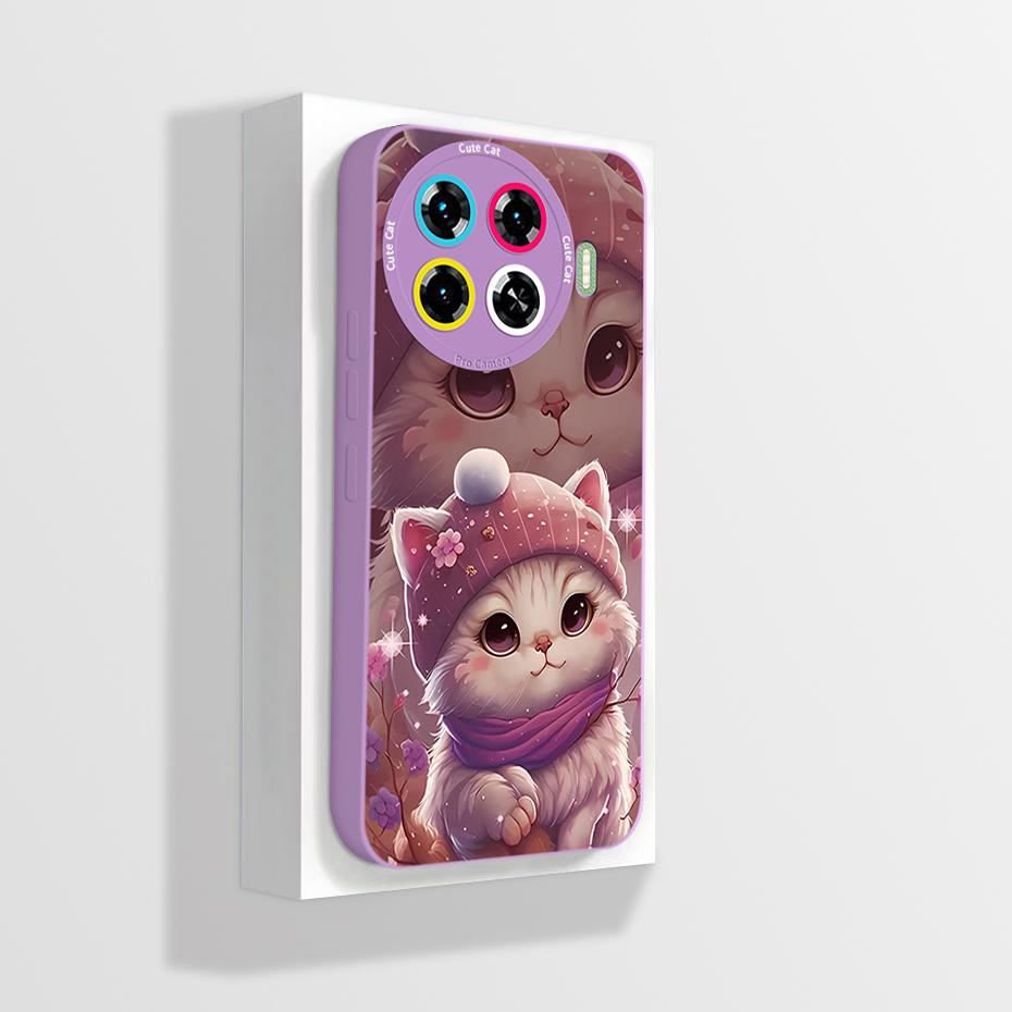 Case For Tecno Spark 20 Pro Plus 4G Phone Cover Cute Astronaut Soft Liquid Silicone Bumper Shell For Tecno Spark20ProPlus Fundas