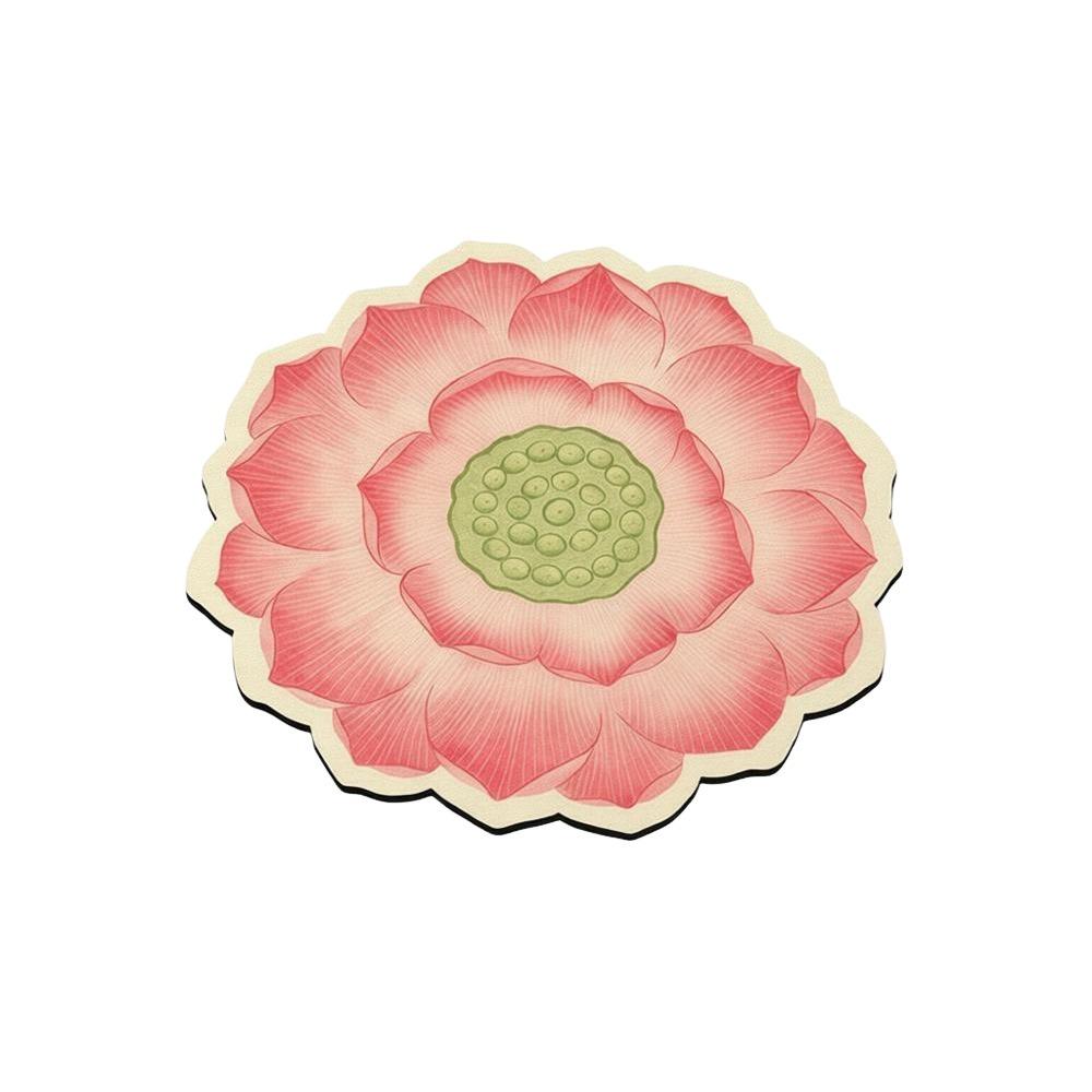 Round Lotus Cup Coaster Silicone Tea Ceremony Mat Creative Dining Table Cup Mat  for Home Decor