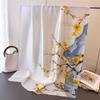 Ink And Wash Floral Printing Simulation Silky Brocade Fashion Sunscreen Floral Silk Scarf Long Scarf Shawl Versatile Headscarf Scarf