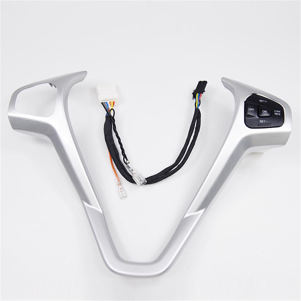 

1Set Car Steering Wheel Frame Panel Cover Decorative+RH Cruise Button For Ford