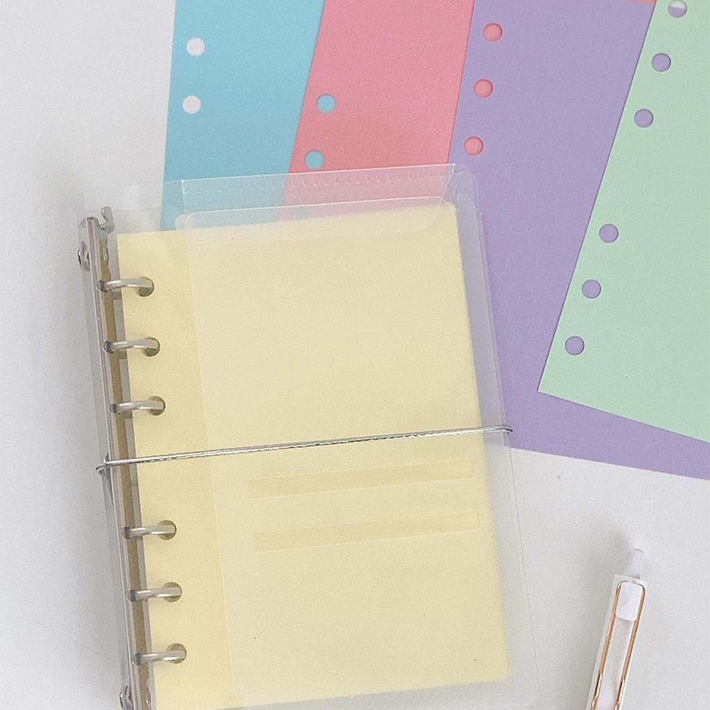 250Sheets Colored Refill Paper Blank Loose Leaf Paper 5 Colors 6 Hole Binder Paper Notebook Filler Paper Refillable Binder Inserts