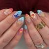 24 Stück 3D Gel Press-on Nägel Vollabdeckung Falsche Nagelspitzen Neue Falsche Nägel Nagelkunst