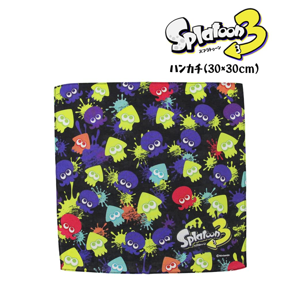 Splatoon 3 Sun Art School Supplies Character Goods Mail Order [Handkerchief] Handkerchief/3 Children's