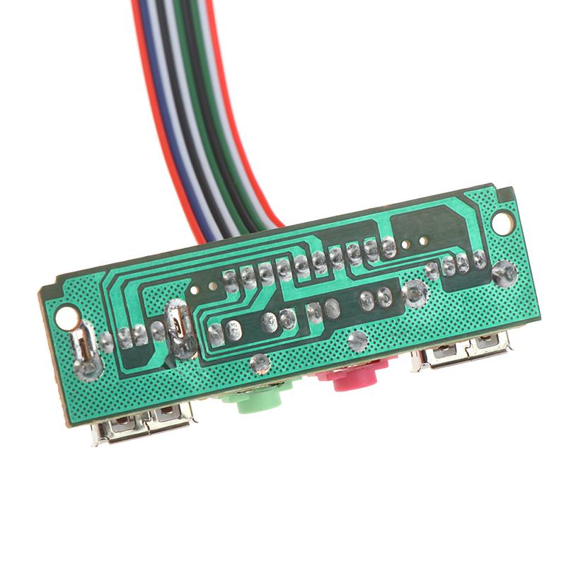 2 USB-PC-Computergehäuse 6,8 cm Frontpanel USB-Audioanschluss Mikrofon Kopfhörerkabel