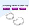 F6 Titanium Alloy Women's Earrings - Medical Implant Grade D-Shaped Hoops & Studs for Earlobe Training & Cartilage.