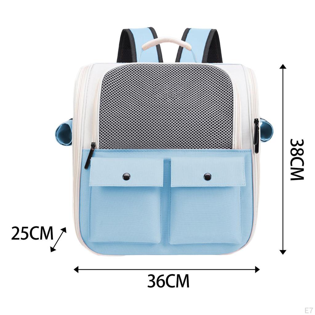 Cat Carrier Backpack Carrying Bag Comfortable Collapsible Multifunction High Capacity Handbag Pet