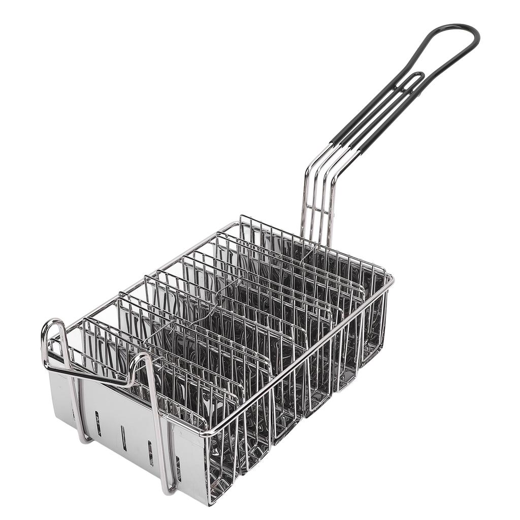 U Shape Taco Fryer Basket Stainless Steel Taco Holder Basket 6 Shells Deep Fryer with Long Handle for Kitchen