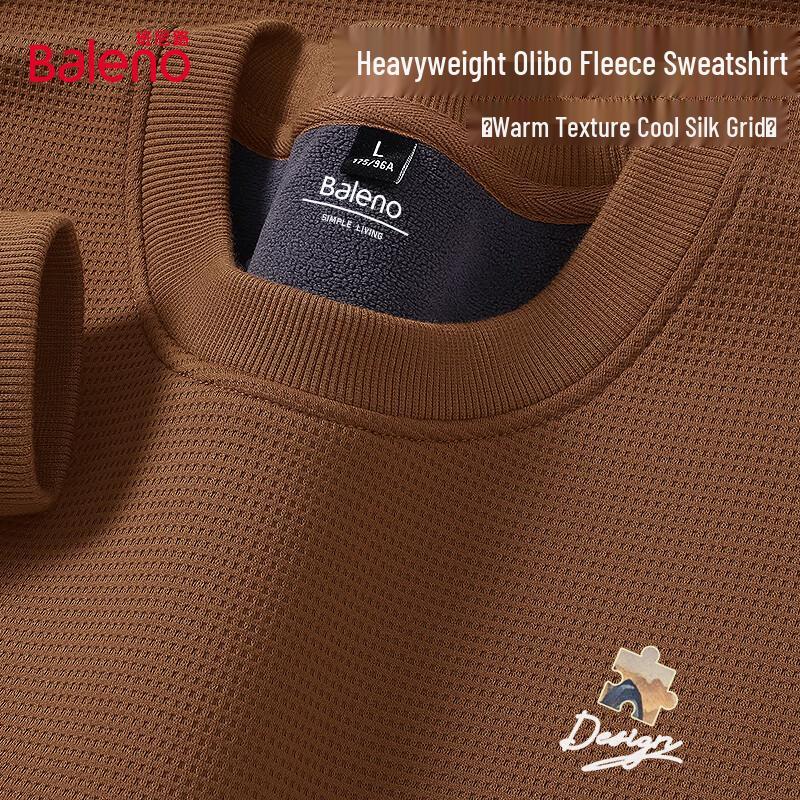 

Baleno Men s Plaid Texture Sherpa Fleece Sweatshirt M