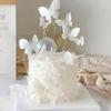 Decorazione Torta Farfalla Bianca con Fiocco e Decorazione Dea in Ferro/Acrilico