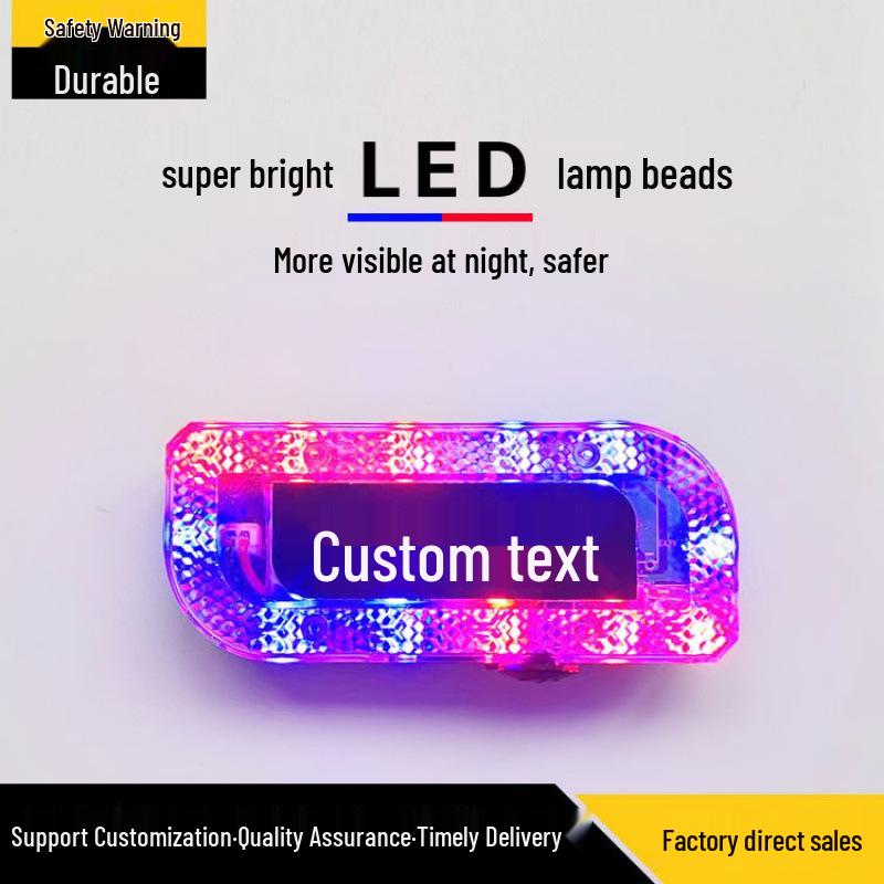 Rechargeable LED Shoulder Light: Red & Blue Strobe for Outdoor Patrol & Security