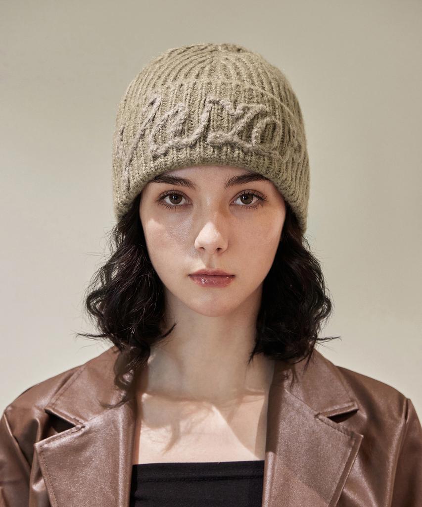 Bajal Handle Logo Beanie Khaki