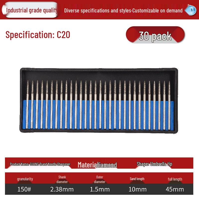 Lin Guang Diamond Electroplated Grinding Needle for Jade Carving and Mold Polishing