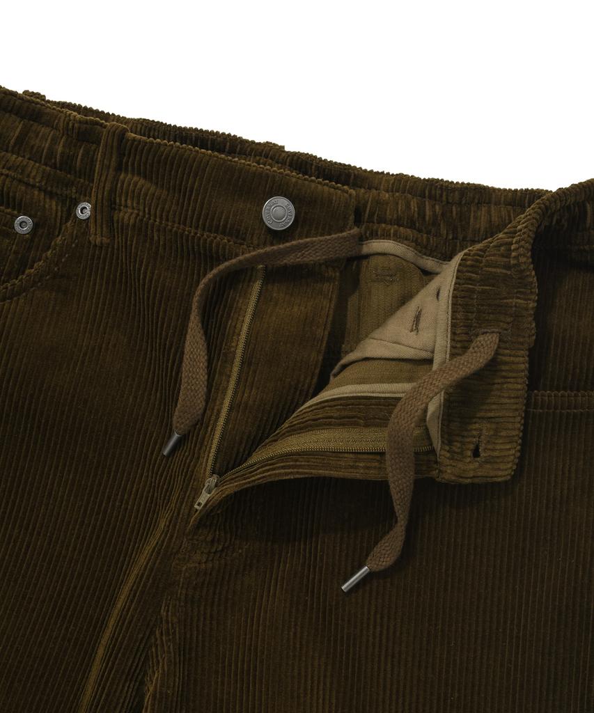 COVERNAT Semi-Wide Fit Corduroy Carpenter Pants Khaki