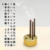 Forahome Brass Cylindrical Incense Holder with 5 Holes, Cute Mini Incense Holder for Graves and Buddhist Altars, Durable, Easy to Use, Compact, and Po