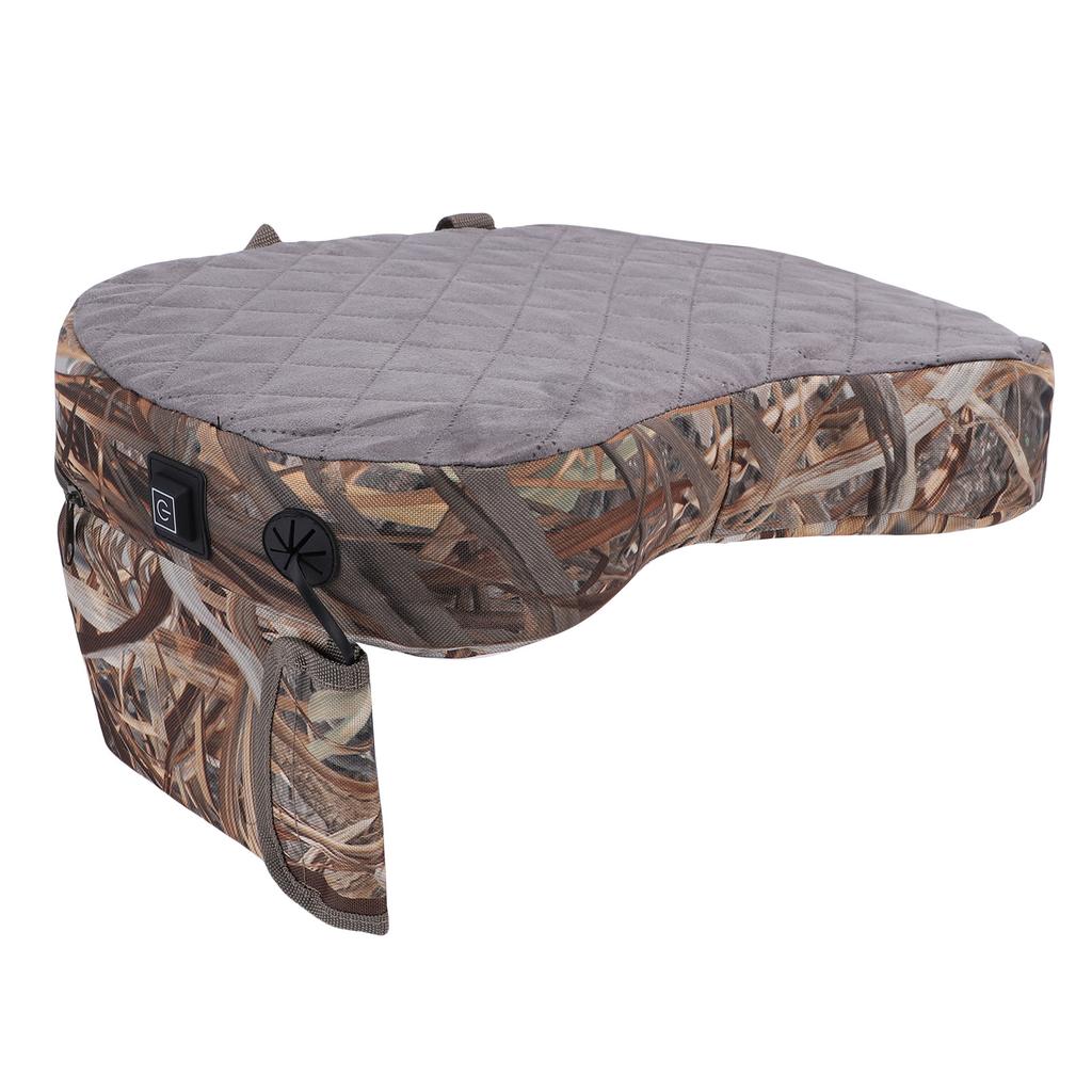 Heated Seat Cushion 600D Oxford Cloth Water Proof USB 3 Heat Settings Portable Stadium Seat Pad for Camping Fishing   Chair