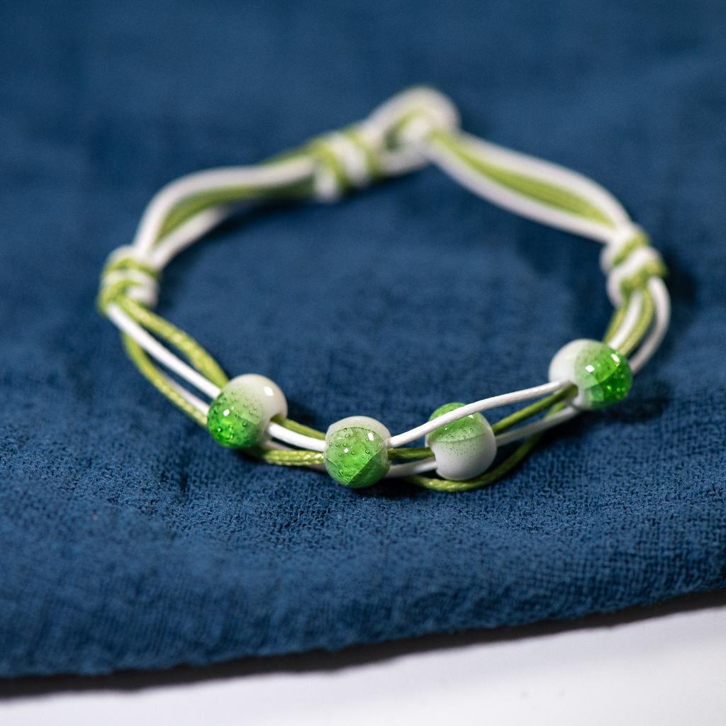 Love stone women's ceramic bracelet Female hand-woven couple small jewelry #5347