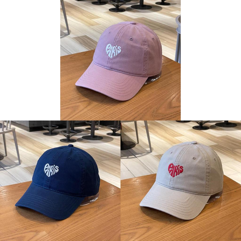 Casual Cotton Baseball Cap With Heart Paris Embroidery For Summer And Spring Seasons