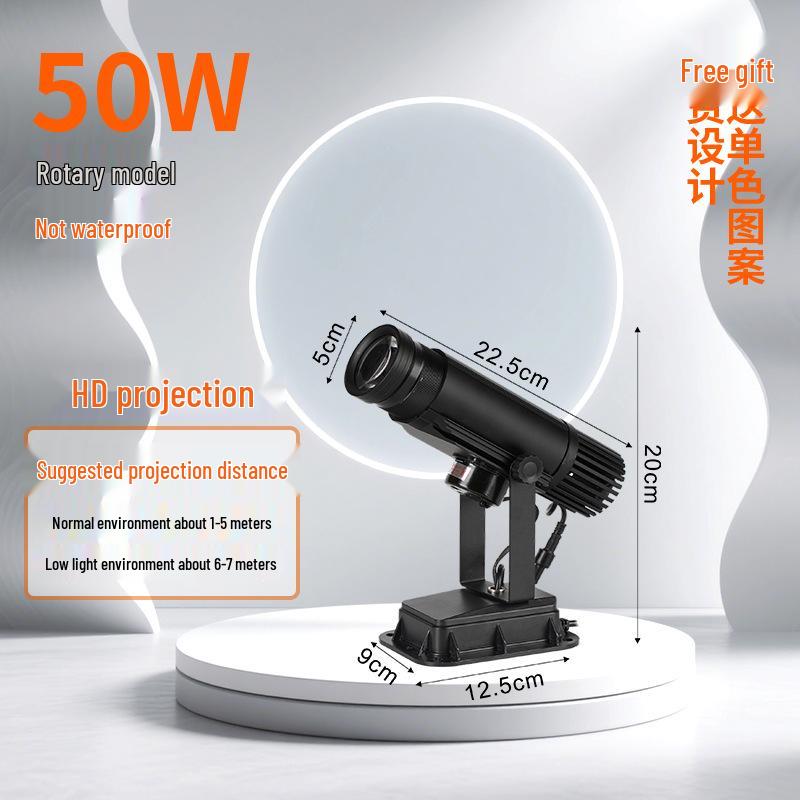 Waterproof Outdoor Logo & Text Projector Light for Shop Facades & Walls