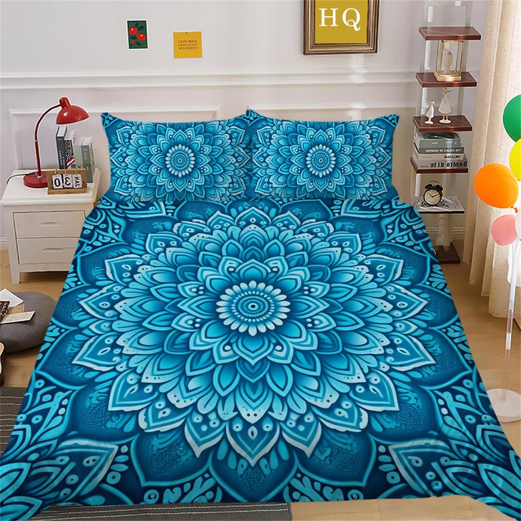 3D Digital Printing Bedding Set Bohemian Datura Quilt Cover Pillow Case Home Bedding Set AU/EU/US Full Size Single/Double Bed