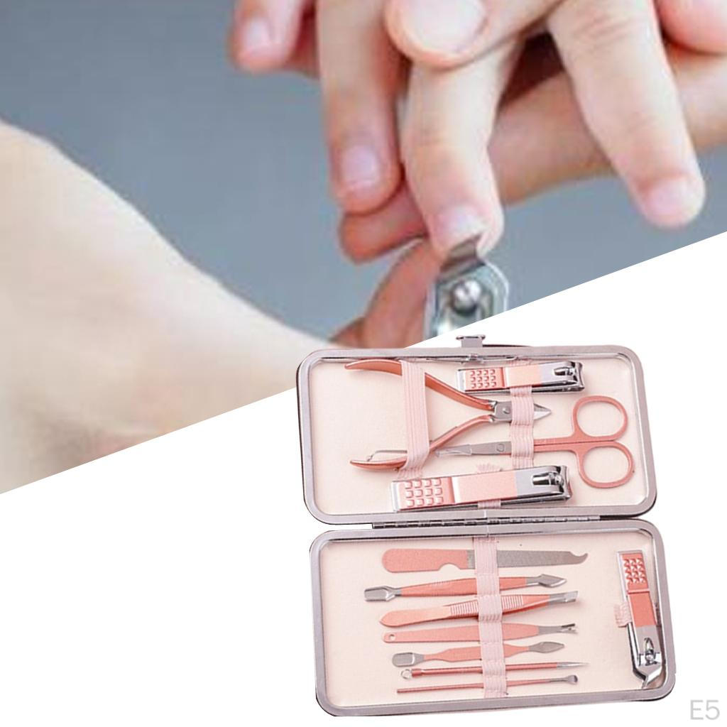 Nail Set of Stainless Steel Pedicure Cuticles for Women And Portable Men