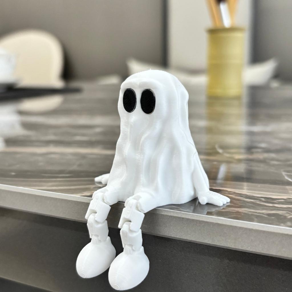 3D Print Halloween Ghost Ornament Figurines Ghost Festival Party Decoration Joint Movable Ornament Mini Scene Model Miniatures