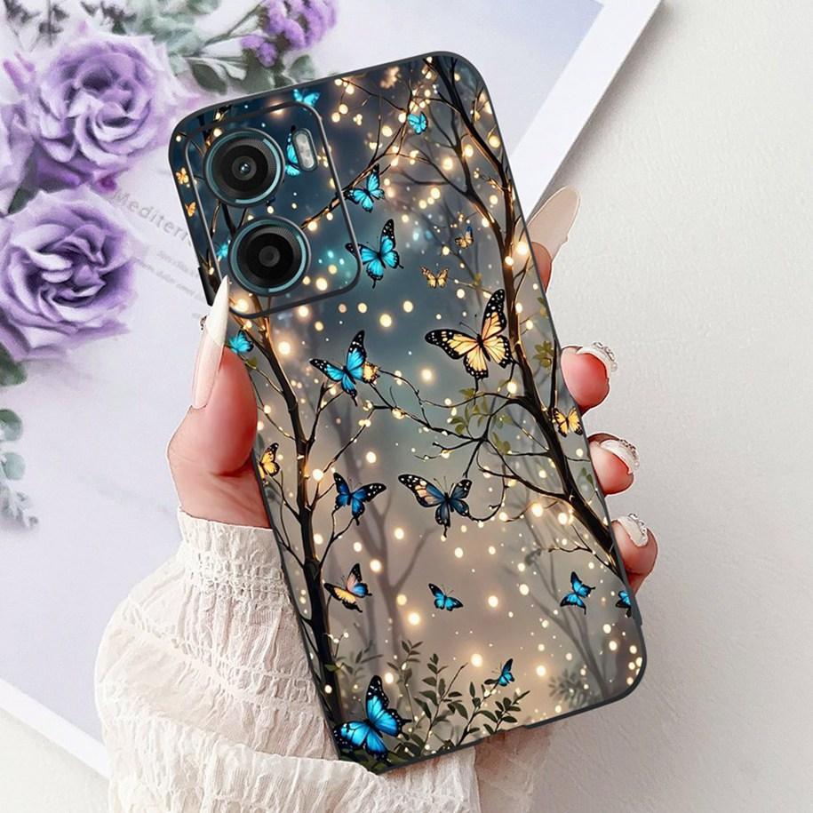 Hülle Für Motorola Moto G05 G15 E15 Abdeckung Beliebt Marmor Schmetterling Weiches Silikon Handyhülle Für MotoG05 MotoG15 G 15 G 05 Stoßfänger