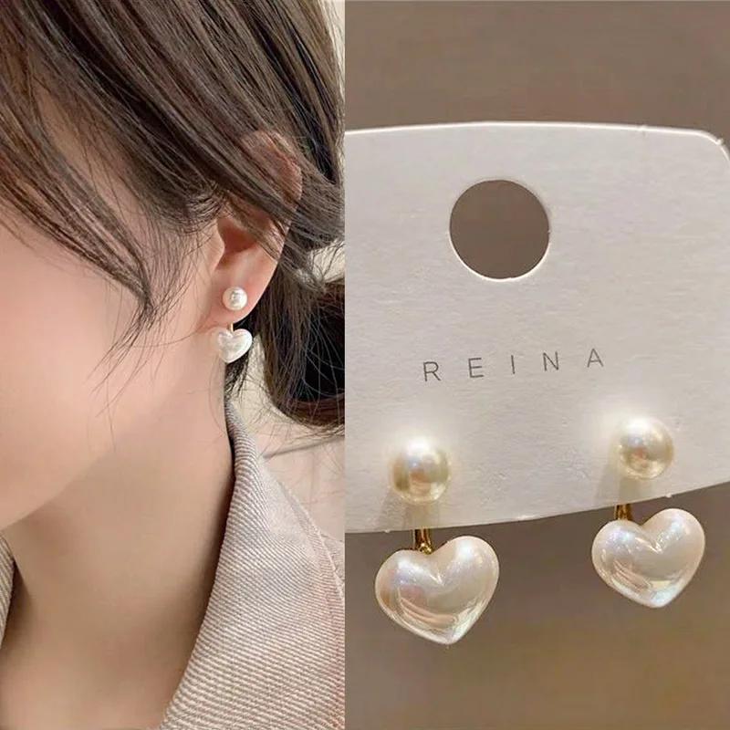 Fashion Simple Design Silver Color Hollow Heart Hoop Earrings for Women Cute Stainless Steel Gold Color Earrings Jewelry Gifts