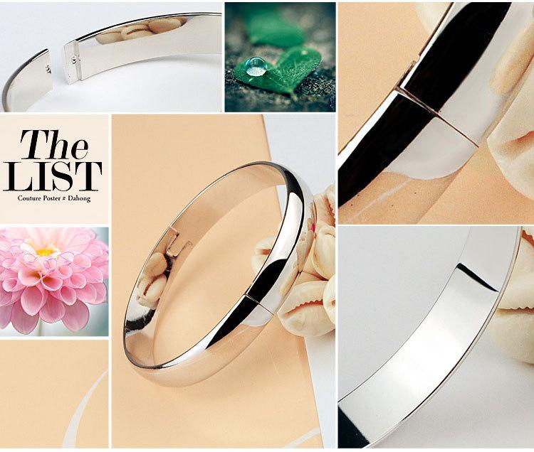 Jewelry Simple Bracelet Platinum Plated Glossy Ladies Versatile Temperament Bracelet