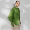 Spring new women's casual contrasting color button ultra-loose long-sleeved cardigan shirt UWH