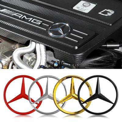 70mm 3D Metal Car Styling Engine Hood Badge Decor Sticker For Mercedes Benz E C G M S A B Class W176 W204 W212 GLC CLA W168 W202