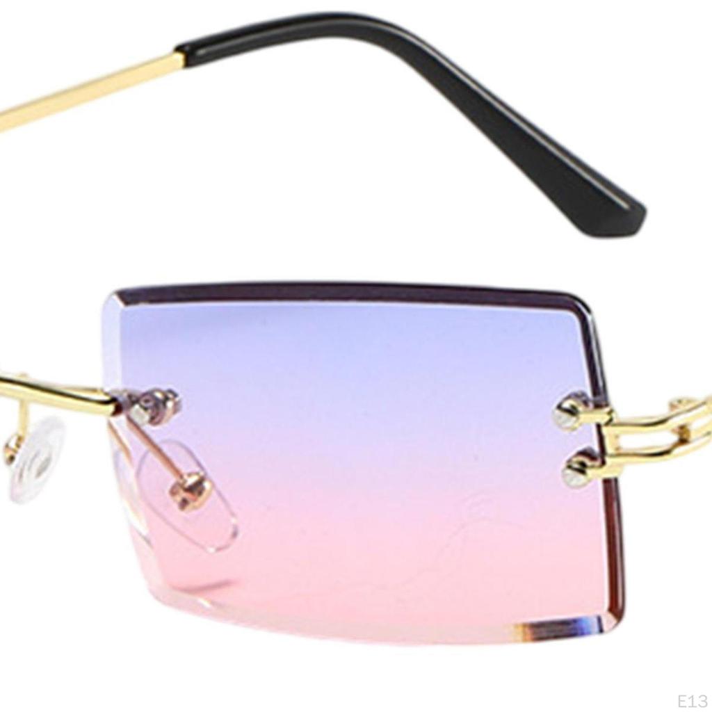 Rimless Sunglasses Comfortable Frameless Eyewear for Vacation Party Summer Beach