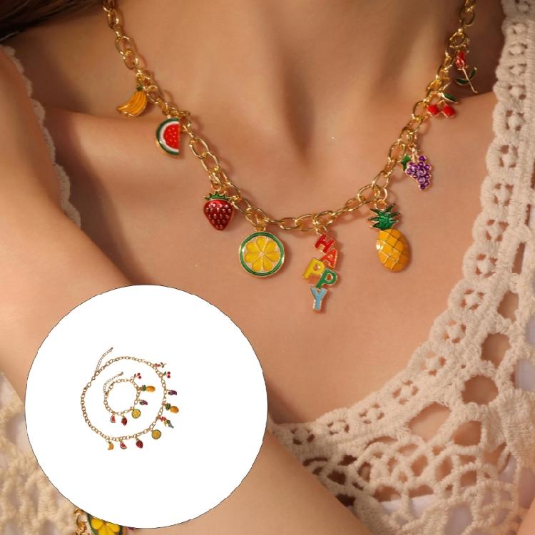 Stilvolle Armbänder mit Fruchtmotiv sorgen für Komfort Trendige Armbänder und Halskettenanhänger Armband Perfekt für den Alltag und Partys