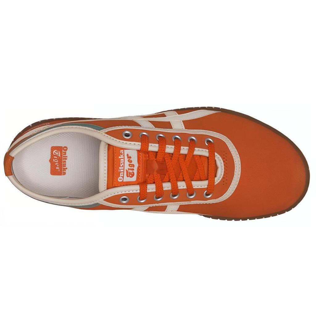 ONITSUKA TIGER Tsunahiki Cow Leather, Synthetic Leather Abrasion Resistant Low Top Casual Running Shoes Unisex Orange 1183A085-800