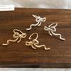 Simple Ribbon Bow Ear Clips for Women Girls Fashion Geometric C-Shaped No Piercing Earrings Y2K Aesthetics Jewelry Gifts