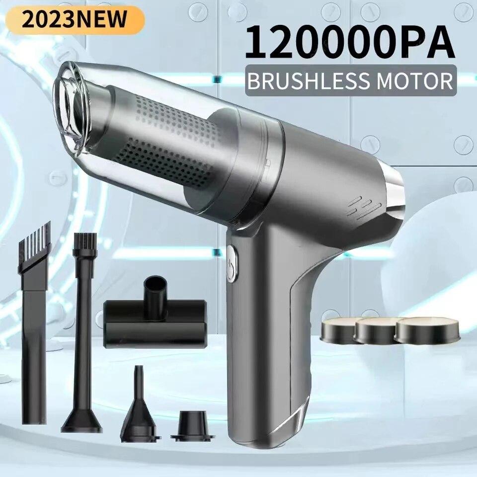 

120000pa автомобильный пылесос мощный портативный ручной вакуумный насос с сильным всасыванием для дома электронные автомобильные аксессуары