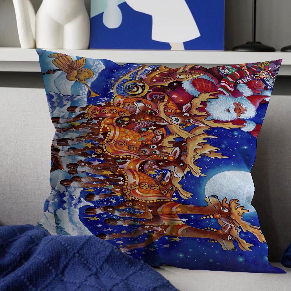 Merry Christmas Pillow Anime Pillow Sofa Bed Head Pillow Cover Cushion Cover 45x45 Cm Fashion