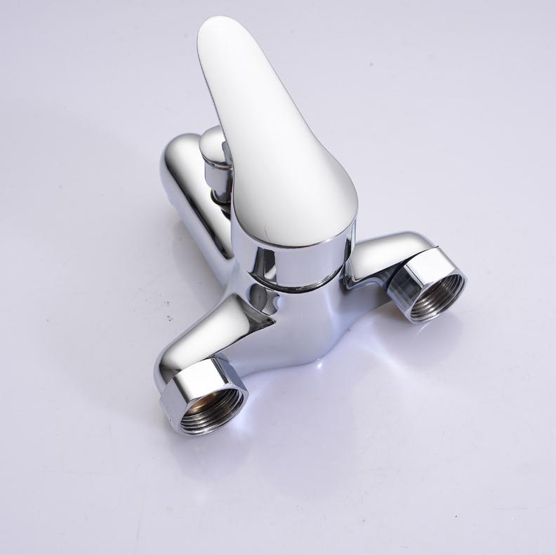 Modern Design Zinc Alloy Polished Bath Mixer Tap Lift Diverter Valve Brass Cartridge Shower Tub Combo Dual Handle Wall Apartment