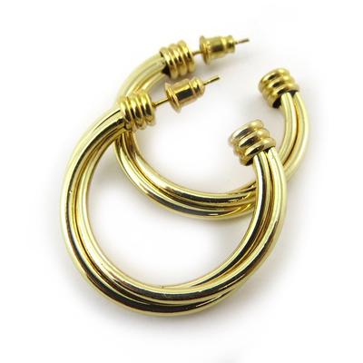 [N3690] - 'Choregraphie' goldene Creolen Ø 30 mm 4 mm