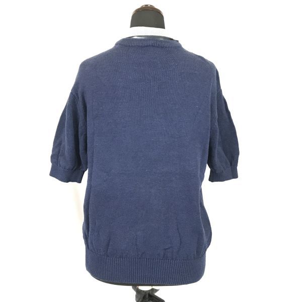 Christian Dior SPORTS Collared Knit Sweater Top Golf/Sport Style/Men's Size M/Navy/(USED)