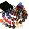 28Pcs Polyhedral DND Dice Set with Black Drawstring Pouch - Color-Coded RPG Dice for Dungeons & Dragons, Complete Tabletop  ZSY