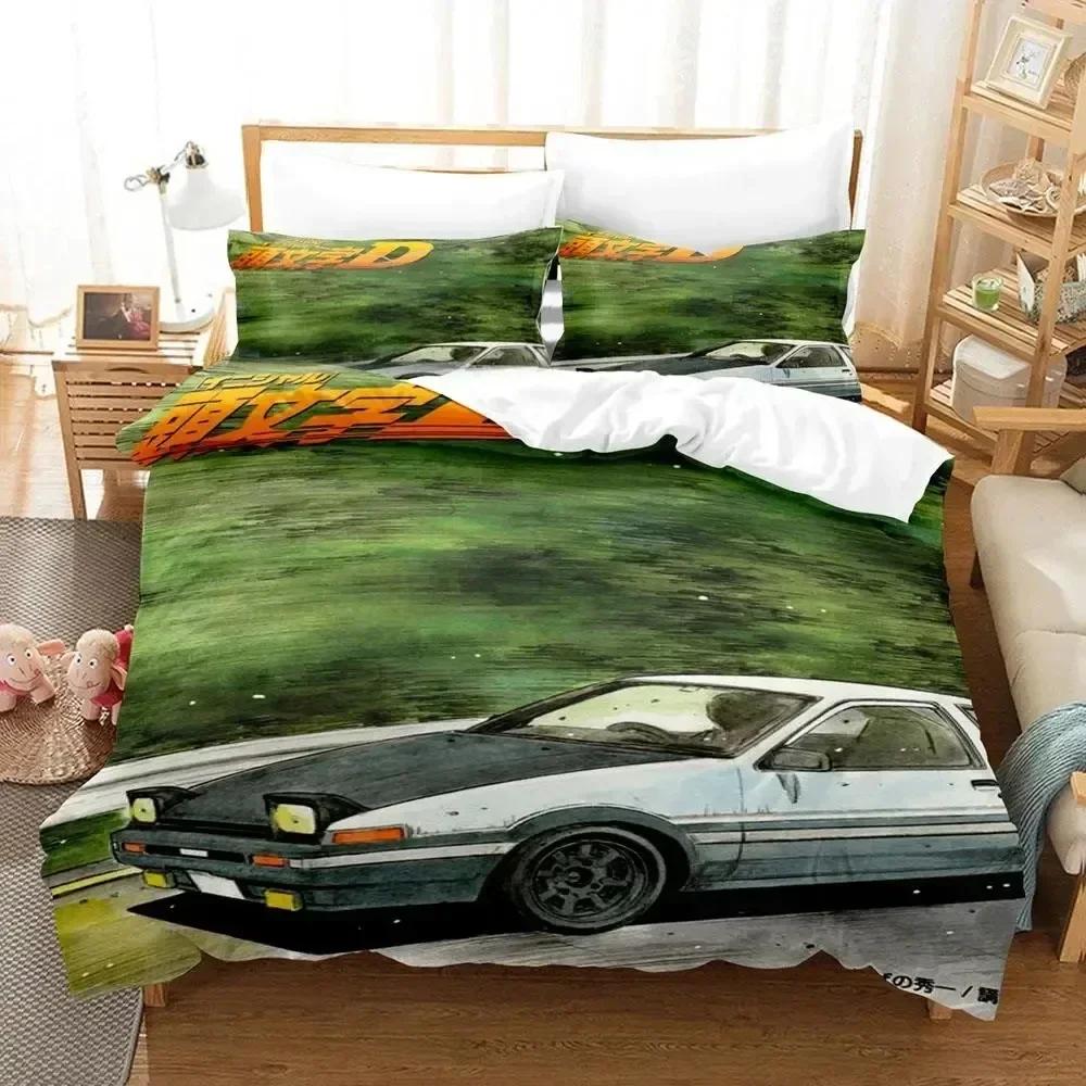 Comforter Luxury New 3D Print Initial D Ae86 Comfortable Duvet Bedding Set Children Bedroom Decoration Home Textile