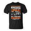 Funny Farmer Tractor Driver T-Shirt | Italian Humor Design with Guiding My Slogan, Black Orange, Casual Crew Neck, Regular Fit for Men Farming