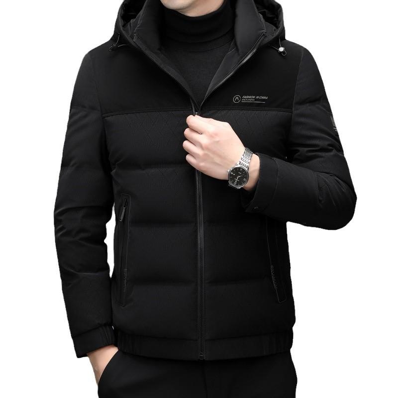 Winter Thickened Down Jacket Men's Slim New White Duck Down Short Down Jacket Large Size Casual Jacket