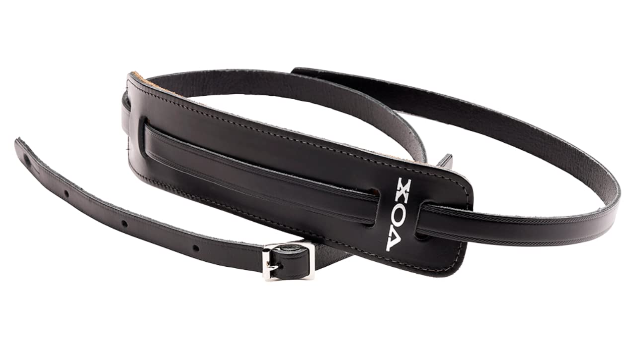 

VOX guitar strap leather VINTAGE STRAP black black 60 s MM25-BLK чорний