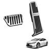 SANQUUQOO Prius 60 Series Aluminum Brake Pedal Dedicated Easy Interior Rubber Set (ZVW60, ZVW65, MXWH60, MXWH65) Covers, Tool-Free, Logo,