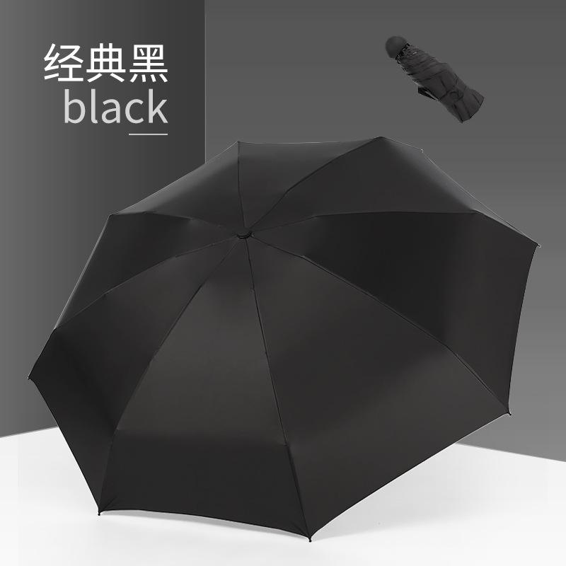 Titanium silver glue parasol folding umbrella vinyl sunscreen 50% off 8 bone mini sun umbrella
